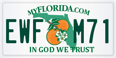 FL license plate EWFM71