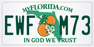 FL license plate EWFM73