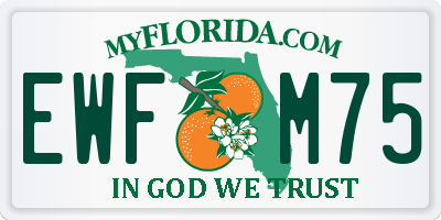 FL license plate EWFM75