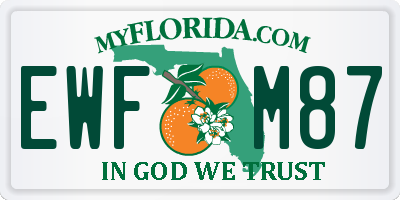FL license plate EWFM87