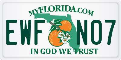 FL license plate EWFN07