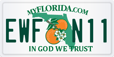 FL license plate EWFN11