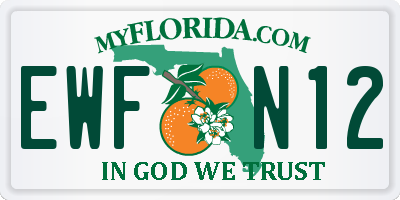 FL license plate EWFN12