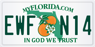 FL license plate EWFN14
