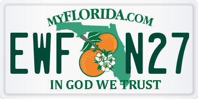 FL license plate EWFN27