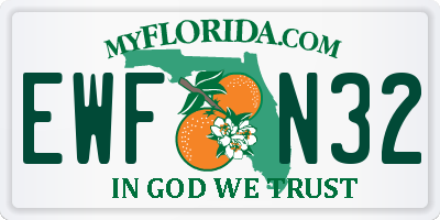 FL license plate EWFN32