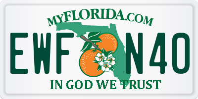 FL license plate EWFN40
