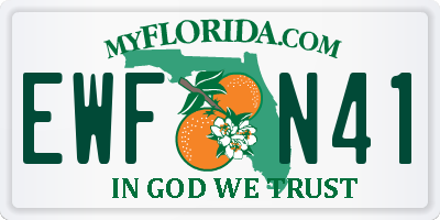 FL license plate EWFN41