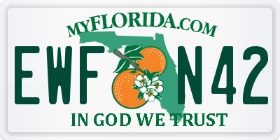 FL license plate EWFN42