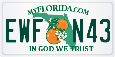 FL license plate EWFN43