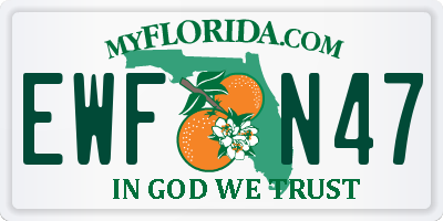FL license plate EWFN47