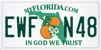 FL license plate EWFN48