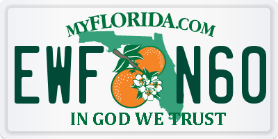 FL license plate EWFN60