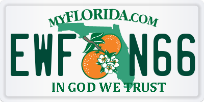 FL license plate EWFN66