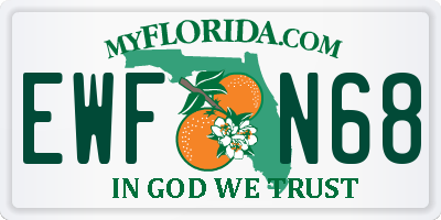 FL license plate EWFN68