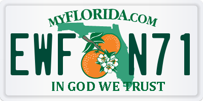 FL license plate EWFN71