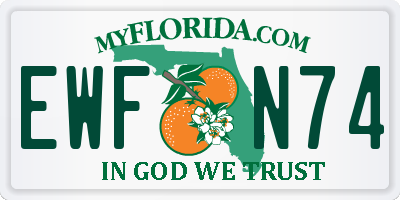 FL license plate EWFN74