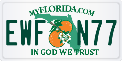 FL license plate EWFN77