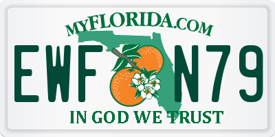 FL license plate EWFN79