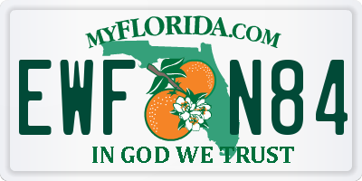 FL license plate EWFN84