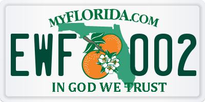 FL license plate EWFO02
