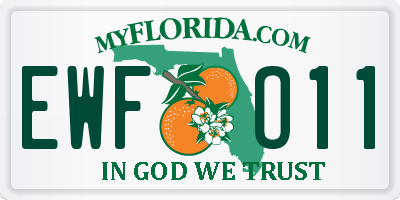 FL license plate EWFO11
