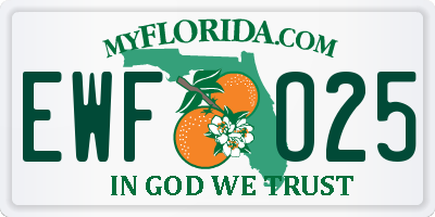 FL license plate EWFO25