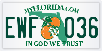 FL license plate EWFO36