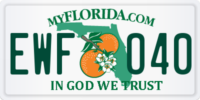 FL license plate EWFO40