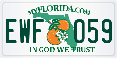 FL license plate EWFO59