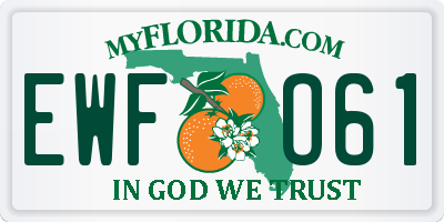 FL license plate EWFO61