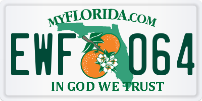 FL license plate EWFO64
