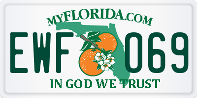 FL license plate EWFO69