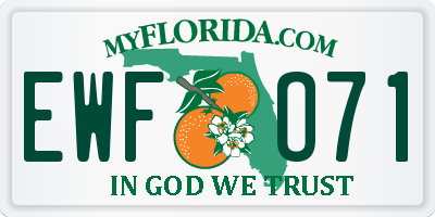 FL license plate EWFO71