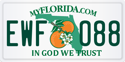 FL license plate EWFO88