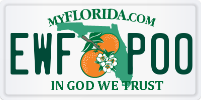 FL license plate EWFP00