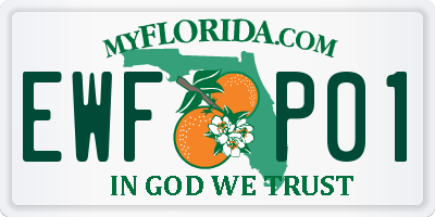 FL license plate EWFP01