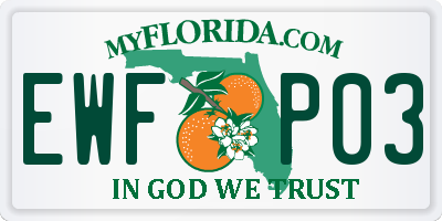 FL license plate EWFP03