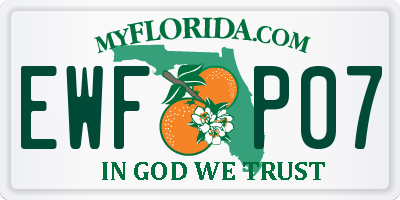 FL license plate EWFP07