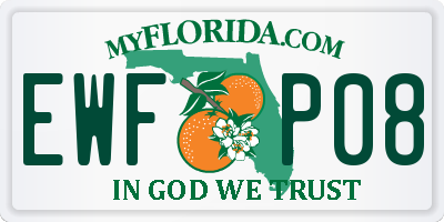 FL license plate EWFP08