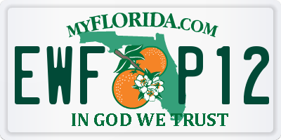 FL license plate EWFP12