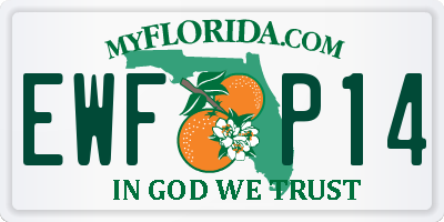FL license plate EWFP14