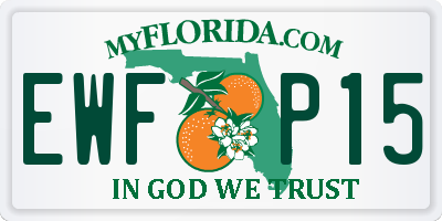 FL license plate EWFP15