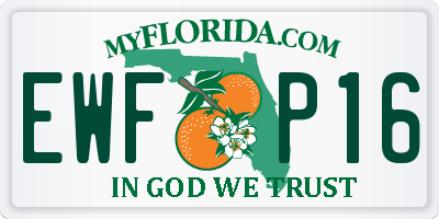 FL license plate EWFP16