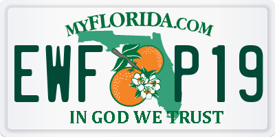 FL license plate EWFP19