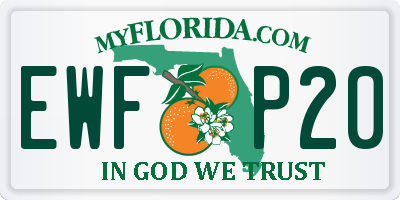 FL license plate EWFP20