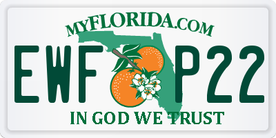 FL license plate EWFP22