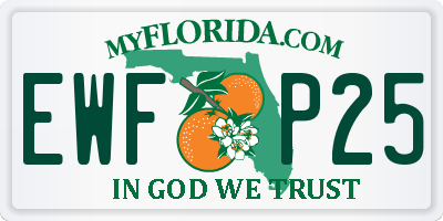 FL license plate EWFP25