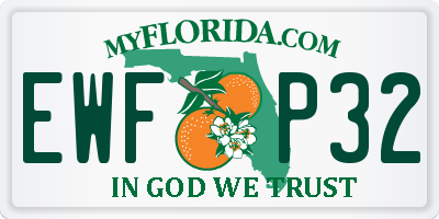 FL license plate EWFP32
