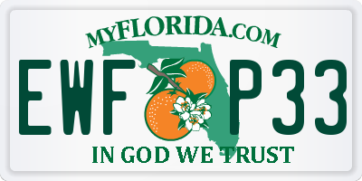FL license plate EWFP33